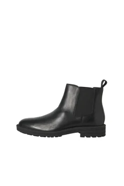 Jack & Jones Botas-Botim Chelsea de couro Preto