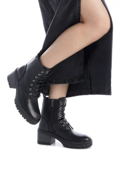 XTI Saltos|Botins-Botim com cordões Preto