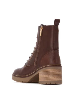 XTI Saltos|Botins-Botim com cordões Castanho