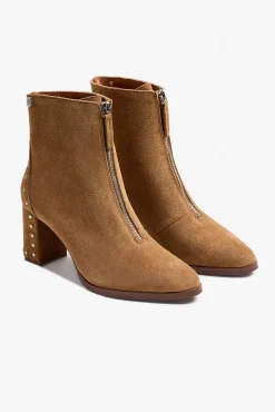 Popa Saltos|Calçado De Couro-Botim de croute Lady Athena Castanho