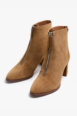 Popa Saltos|Calçado De Couro-Botim de croute Lady Athena Castanho