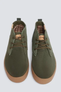 Springfield Botins-Botim em couro croute macia verde