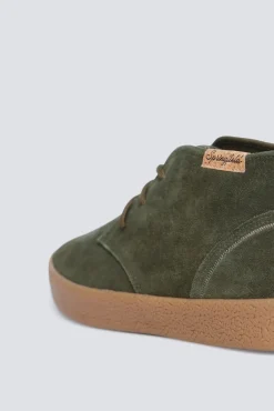 Springfield Botins-Botim em couro croute macia verde