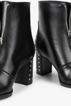 Popa Saltos|Calçado De Couro-Botim feminina de couro Athena Preto