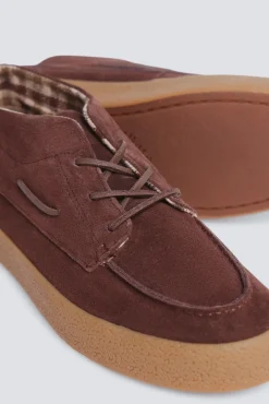 Springfield Botins-Botim náutica de couro castanho