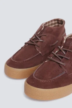 Springfield Botins-Botim náutica de couro castanho