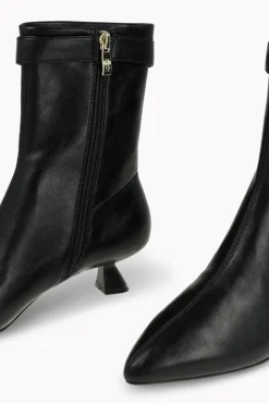 Lodi Botins-Botins com efeito de couro e detalhes Preto