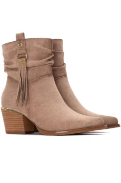 XTI Saltos|Botins-Botins cowboy com franjas Castanho