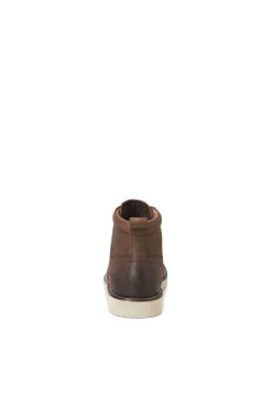 Jack & Jones Botas-Botins de couro com sola de borracha castanho