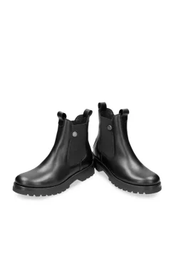 Panama Jack Botas-Botins de pele com forro de pele Preto