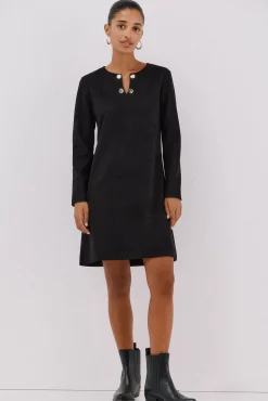 Cortefiel Saltos|Botins-Botins de pele elástico Preto