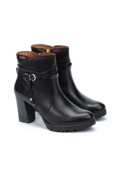 Pikolinos Saltos|Calçado De Couro-Botins de salto alto Preto