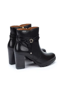 Pikolinos Saltos|Calçado De Couro-Botins de salto alto Preto