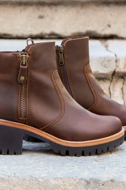 Panama Jack Saltos|Calçado De Couro-Botins de salto alto femininas Castanho