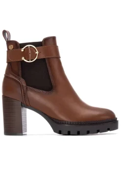 XTI Botas|Botins-Botins de salto estilo Chelsea Castanho