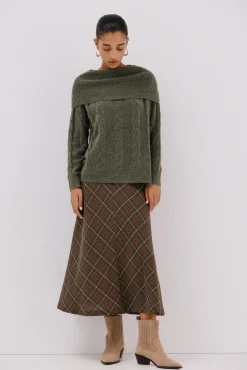 Cortefiel Saltos|Botins-Botins elástica em croute Castanho