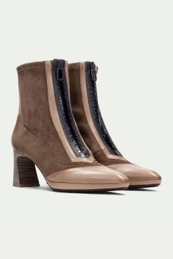 Hispanitas Saltos|Calçado De Couro-Botins fino com fecho-éclair ATLANTA Tostado