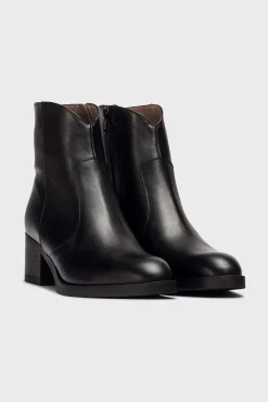 Wonders Saltos|Calçado De Couro-Botins SANTA FE 53 Preto