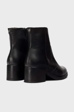 Wonders Saltos|Calçado De Couro-Botins SANTA FE 53 Preto