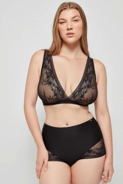 Gisela Roupa Interior-Braga alta sin costuras preto