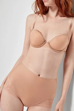 Gisela Roupa Interior-Braga alta sin costuras cru