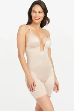 Spanx Roupa Interior-Braguita faja reductora escote U beige cru