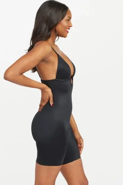 Spanx Roupa Interior-Braguita faja reductora escote U negra preto