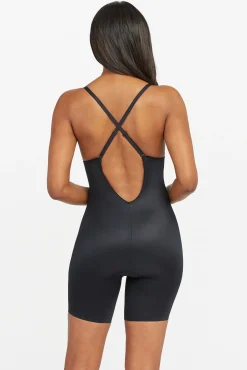 Spanx Roupa Interior-Braguita faja reductora escote U negra preto