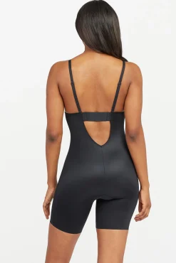 Spanx Roupa Interior-Braguita faja reductora escote U negra preto
