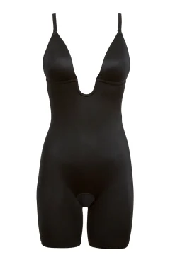 Spanx Roupa Interior-Braguita faja reductora escote U negra preto