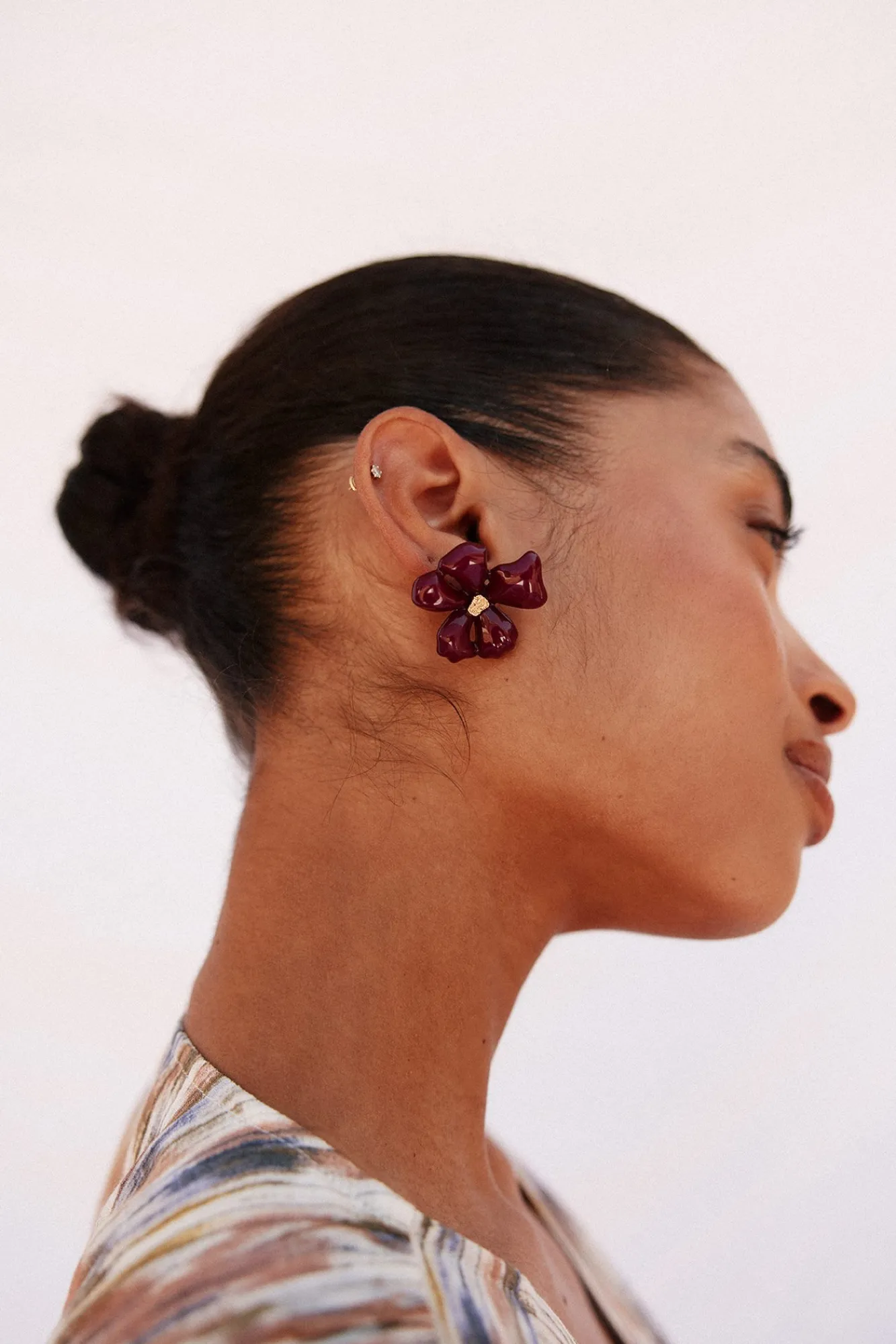 Cortefiel Joalharia E Bijuteria-Brincos de flor vintage Granada