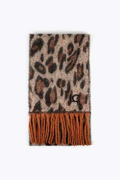 Lola Casademunt Cachecol-Cachecol animal print Castanho