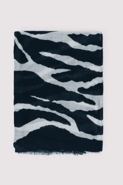 Springfield Cachecol-cachecol com estampado de zebra preto