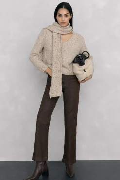 Pedro del Hierro Camisolas-Cachecol de camisola de fantasia Ecru