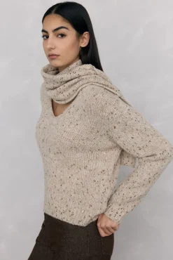 Pedro del Hierro Camisolas-Cachecol de camisola de fantasia Ecru