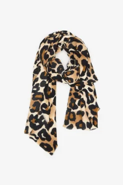 Cortefiel Cachecol-cachecol de leopardo Castanho
