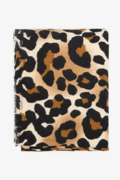 Cortefiel Cachecol-cachecol de leopardo Castanho