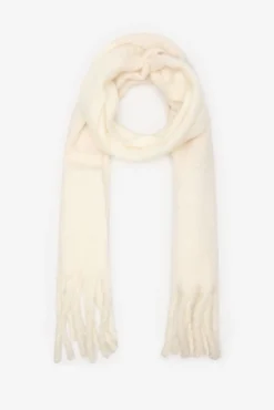 Cortefiel Cachecol-Cachecol de linhas cruzadas Ecru