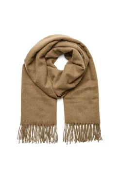 Vero Moda Cachecol-Cachecol de tecido macio com franjas Castanho