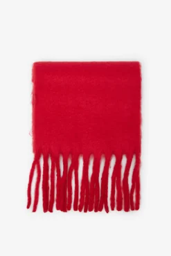 Cortefiel Cachecol-Cachecol grosso com franjas Vermelho