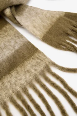 Cortefiel Cachecol-Cachecol listrado riscas Verde