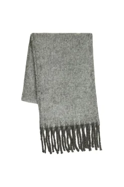 Vila Cachecol-Cachecol malhado com franjas Cinzento