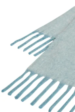 Vila Cachecol-Cachecol malhado com franjas Azul