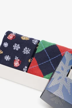 Cortefiel Meias-Caixa com 2 meias de presente Azul