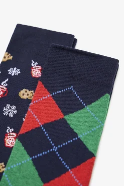 Cortefiel Meias-Caixa com 2 meias de presente Azul