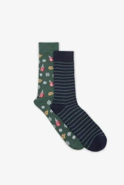 Cortefiel Meias-Caixa com 2 meias de presente Verde