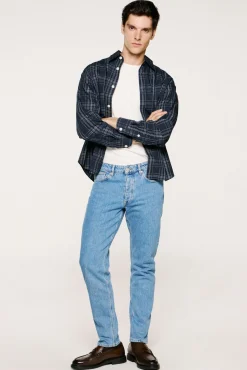 Selected Jeans|Calças-Calça calça Slim Fit Azul