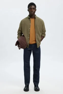 Selected Jeans|Calças-Calça calça Slim Fit Azul