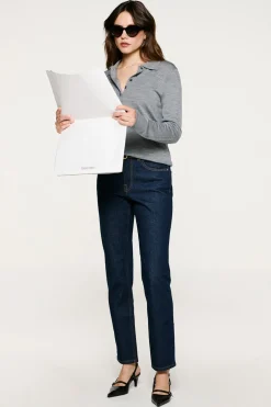 Selected Jeans|Calças-Calça calça Slim Fit Azul