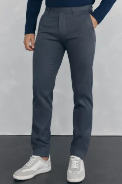 Pedro del Hierro Calças|Chinos-Calça calças chino com estampa slim fit Cizento